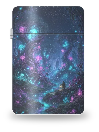 Jungle fongique lumineuse de Voyages du radeau stellaire · Merveilles extraterrestres – boîtier d’art pour insert de briquet