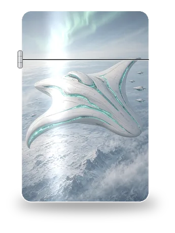 Aurora Manta Carrier by Star Raft Voyages · Galactic Fleets — art case for a lighter insert
