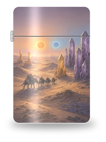 Crystal Desert of Twin Suns by Star Raft Voyages · Alien Wonders — art case for a lighter insert