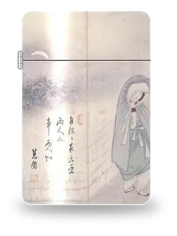 Lovers under the Moon by Shin Yun-bok (Hyewon) — art case for a lighter insert