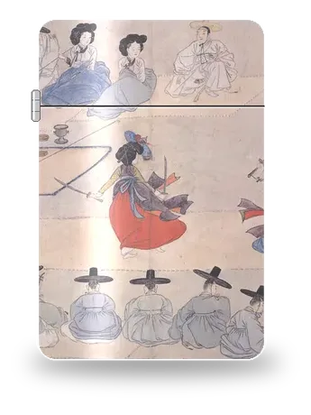 Double Sword Dance by Shin Yun-bok (Hyewon) — art case for a lighter insert