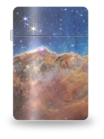 Carina Nebula “Cosmic Cliffs” by James Webb Space Telescope (JWST) — art case for a lighter insert