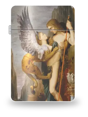 Edipo e la Sfinge di Gustave Moreau – cover d’arte per inserto di accendino