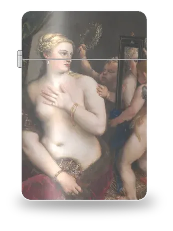 Venus mit dem Spiegel von Tizian – Kunsthülle für einen Feuerzeugeinsatz