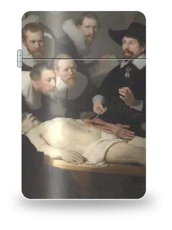 La Leçon d'anatomie du docteur Tulp de Rembrandt – boîtier d’art pour insert de briquet