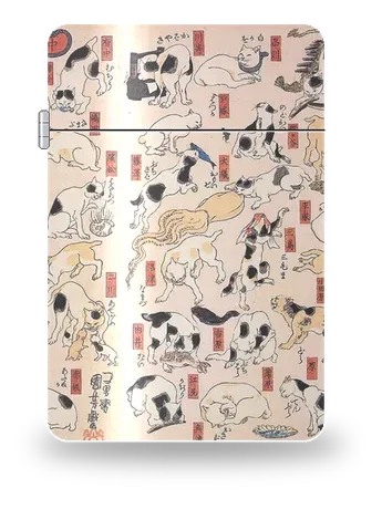 Cats Suggested as the Fifty-three Stations of the Tōkaidō by Utagawa Kuniyoshi — art case for a lighter insert