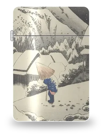 Kambara: Night Snow by Utagawa Hiroshige — art case for a lighter insert