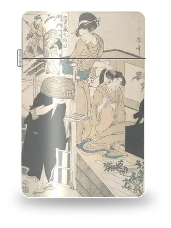 Donna allo specchio di Kitagawa Utamaro – cover d’arte per inserto di accendino
