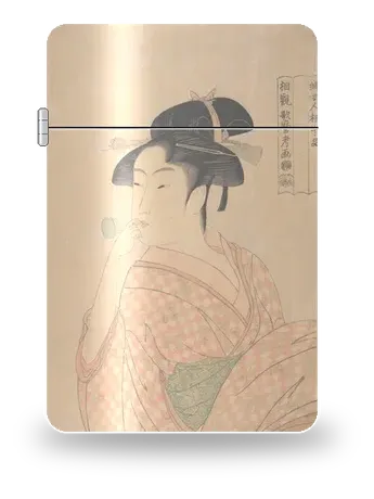 吹玻璃哨的少女（喜多川歌麿）艺术外壳