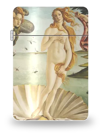 La Naissance de Vénus, triptyque : volet central (Vénus) de Sandro Botticelli – boîtier d’art pour insert de briquet