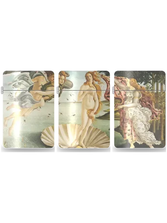 La Naissance de Vénus – coffret triptyque de 3 boîtiers de Sandro Botticelli – boîtier d’art pour insert de briquet