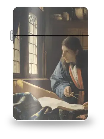 Il geografo di Johannes Vermeer – cover d’arte per inserto di accendino