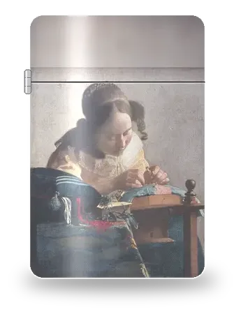 La merlettaia di Johannes Vermeer – cover d’arte per inserto di accendino