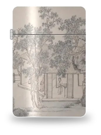 The Cassia Grove Studio (detail) by Wen Zhengming — art case for a lighter insert