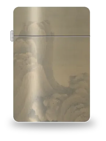 Alto ritiro nelle montagne estive (dettaglio) di Wang Meng – cover d’arte per inserto di accendino